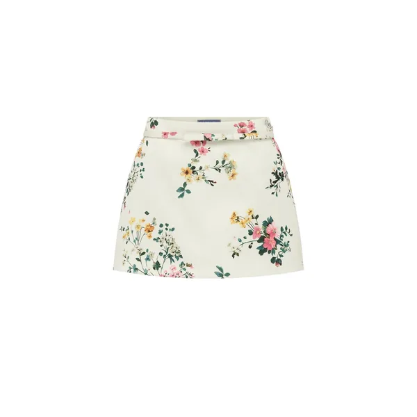 Nori Mini Skort in Posy Print in Snow