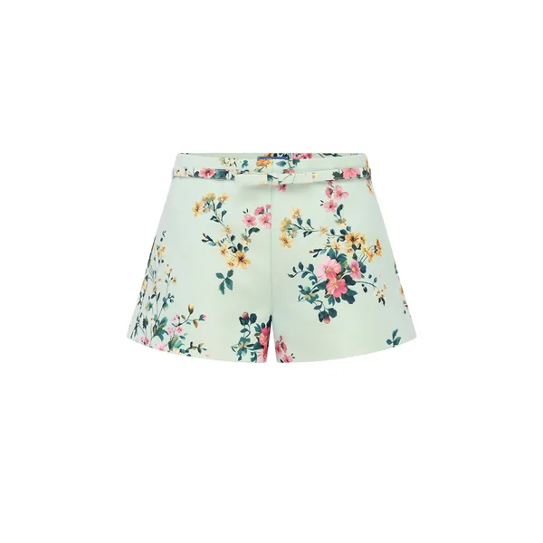 Olivianne Shorts in Posy Print in Mint