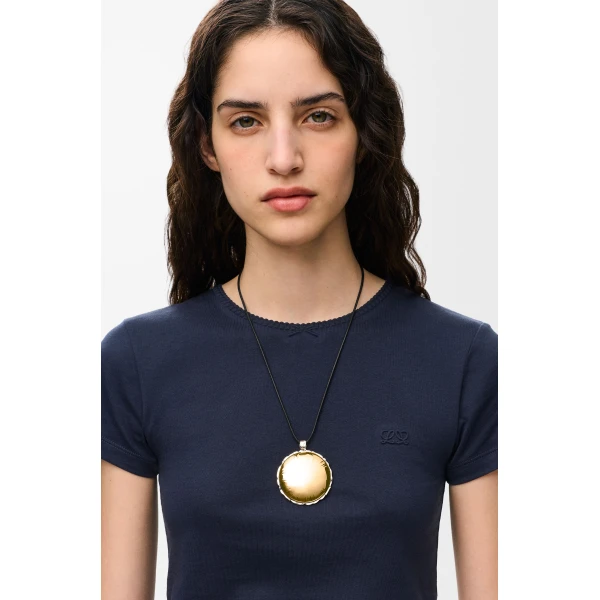 Blown Inflated Pendant, Silver and Gold - Image 3