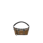 Loewe Cala Mini Bag in Check Intarsio, Brownish Green and Multicolour | Bags | Luxury Shoes 