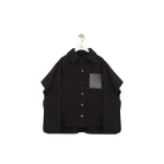 Loewe Cape Coat in Wool and Cashmere, Black | Coats | Luxury Shoes 