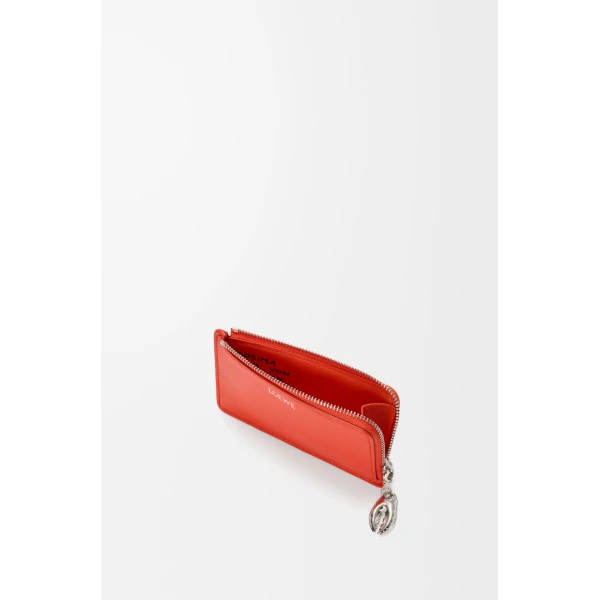 Claw Coin Cardholder in Glossy Lambskin, Vivid Orange - Image 3