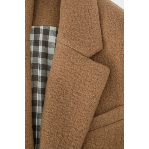 Coat in Cashmere, Beige - Image 5