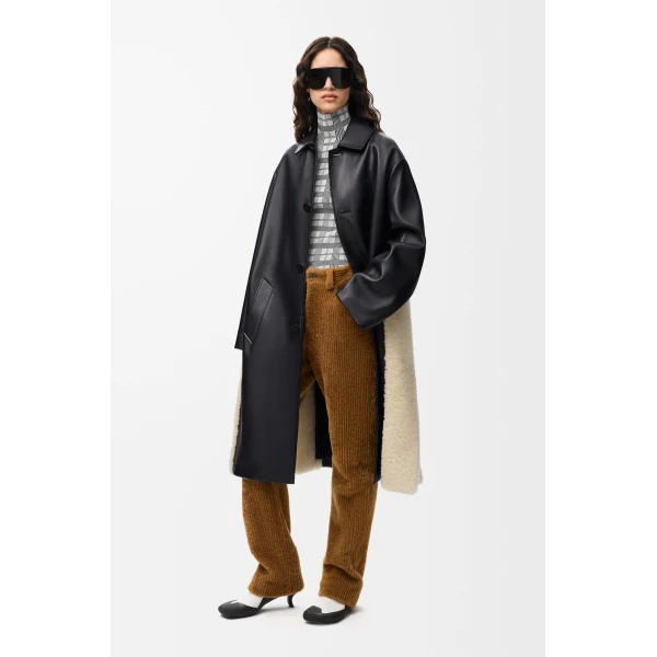 Coat in Nappa Lambskin, Black - Image 3