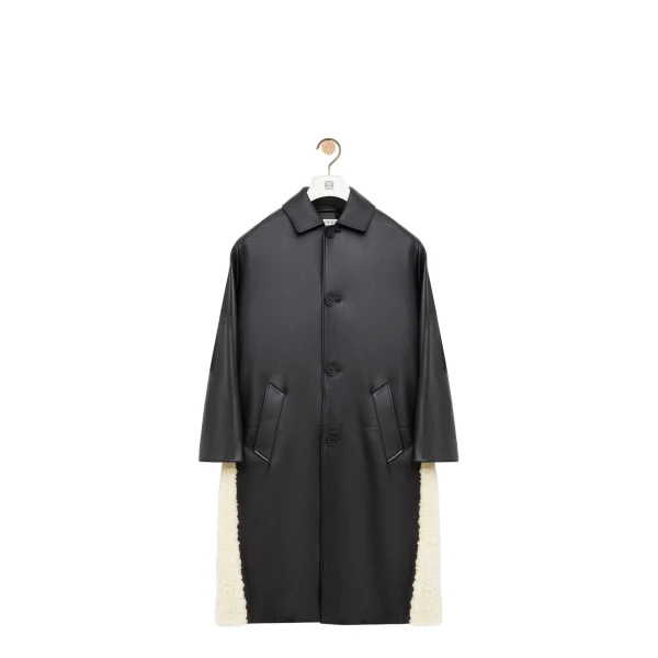 Coat in Nappa Lambskin, Black
