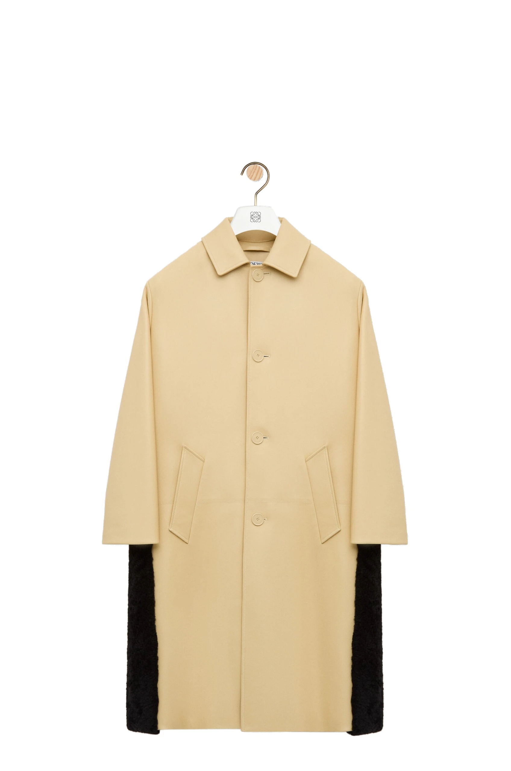 Loewe Coat in Nappa Lambskin, Light Yellow | Coats | Luxury Shoes Loewe Coat in Nappa Lambskin, Light Yellow | Coats | Luxury Shoes
