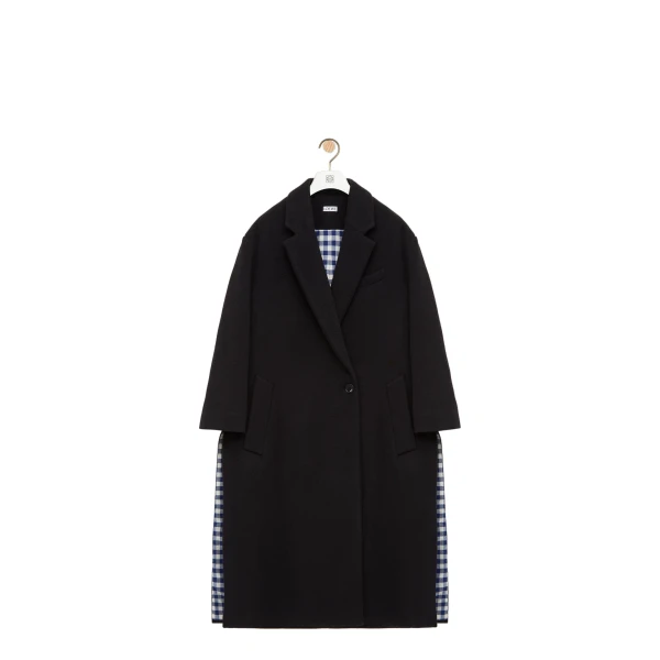 Loewe Coat in Wool and Cashmere, Black | Coats | Luxury Shoes 