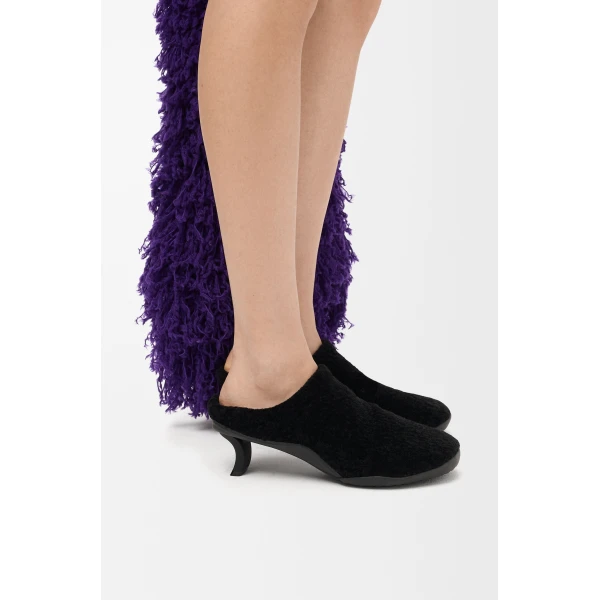 Dive Mule in Shearling, Black - Image 2