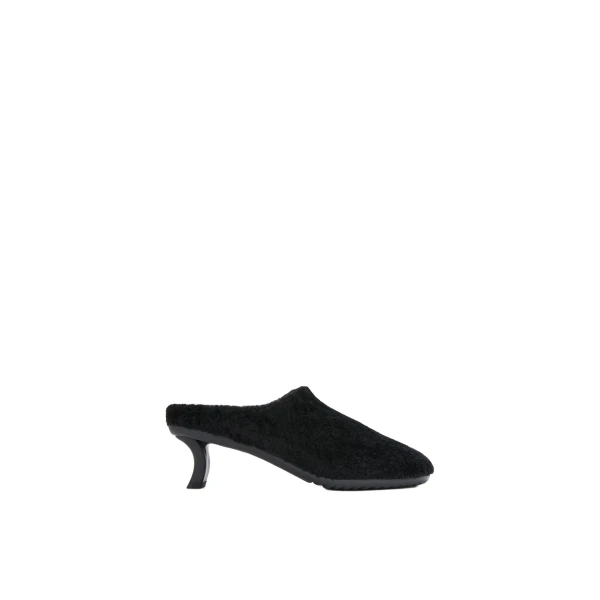 Dive Mule in Shearling, Black