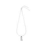 Loewe Dog Necklace in Enamel, Silver and Green | Jewelry | Luxury Shoes 