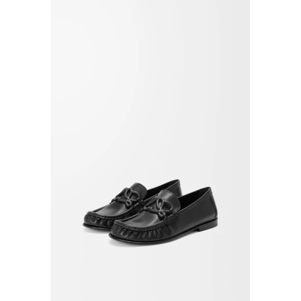 Double L Loafer in Soft Calfskin, Black - Image 3