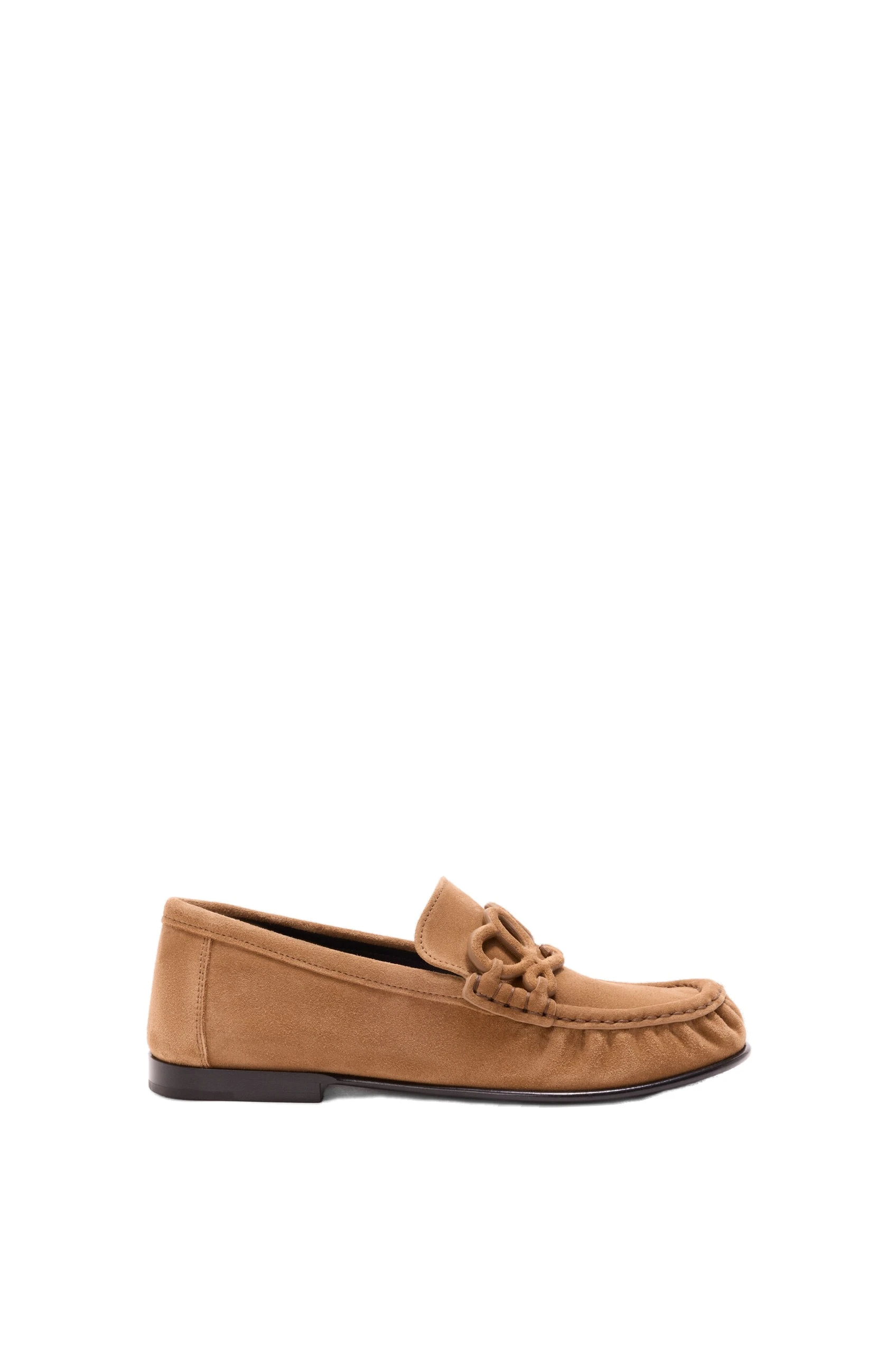 Loewe Double L Loafer in Suede Calfskin, Caramel Latte | Shoes | Luxury Shoes Loewe Double L Loafer in Suede Calfskin, Caramel Latte | Shoes | Luxury Shoes