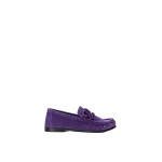 Loewe Double L Loafer in Suede Calfskin, Deep Purple | Shoes | Luxury Shoes 