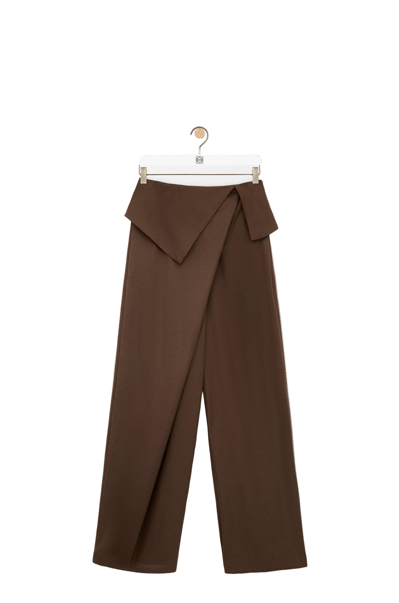 Loewe Draped Trousers in Wool, Brown | Pants | Luxury Shoes Loewe Draped Trousers in Wool, Brown | Pants | Luxury Shoes