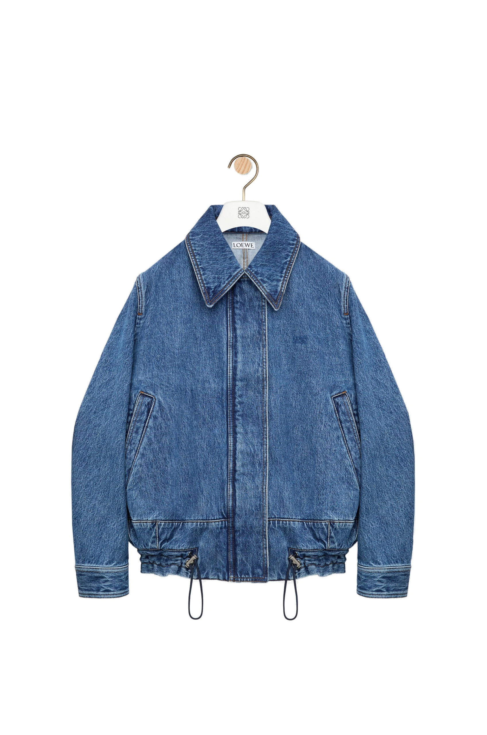 Loewe Drawstring Jacket in Denim, Blue | Jackets | Luxury Shoes Loewe Drawstring Jacket in Denim, Blue | Jackets | Luxury Shoes