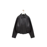 Loewe Drawstring Jacket in Nappa Lambskin, Black | Jackets | Luxury Shoes 