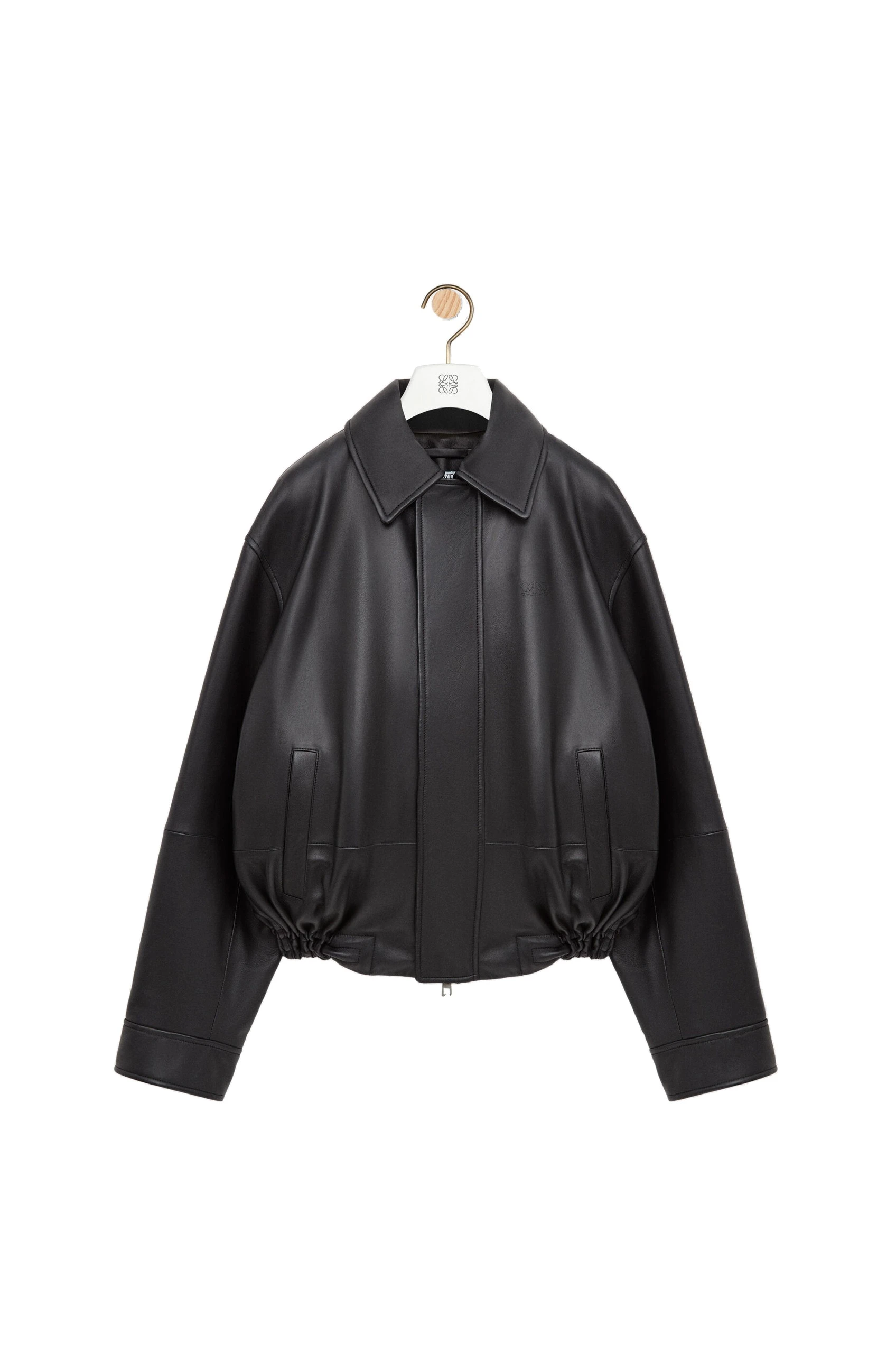 Loewe Drawstring Jacket in Nappa Lambskin, Black | Jackets | Luxury Shoes Loewe Drawstring Jacket in Nappa Lambskin, Black | Jackets | Luxury Shoes