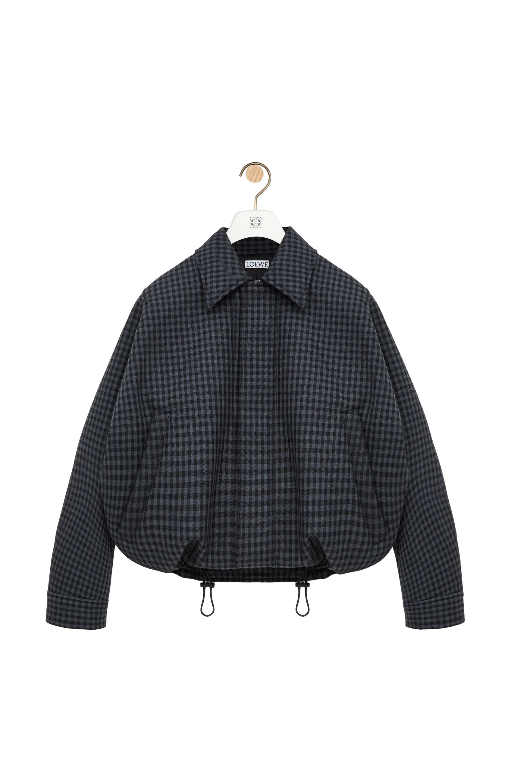Loewe Drawstring Jacket in Wool, Blue and Black | Jackets | Luxury Shoes Loewe Drawstring Jacket in Wool, Blue and Black | Jackets | Luxury Shoes