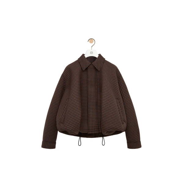 Loewe Drawstring Jacket in Wool, Brown and Black | Jackets | Luxury Shoes 