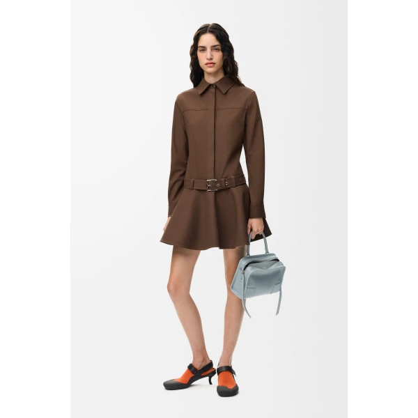 Dress in Cotton, Brown - Image 2