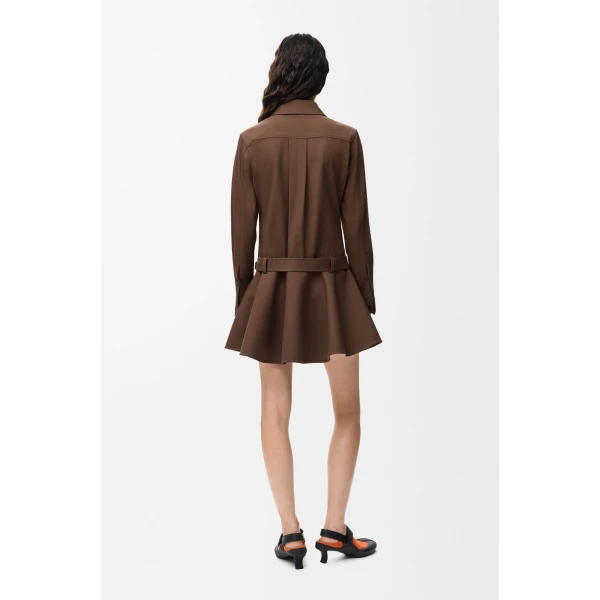 Dress in Cotton, Brown - Image 3