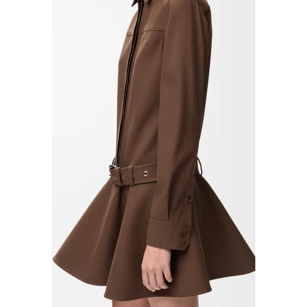 Dress in Cotton, Brown - Image 4