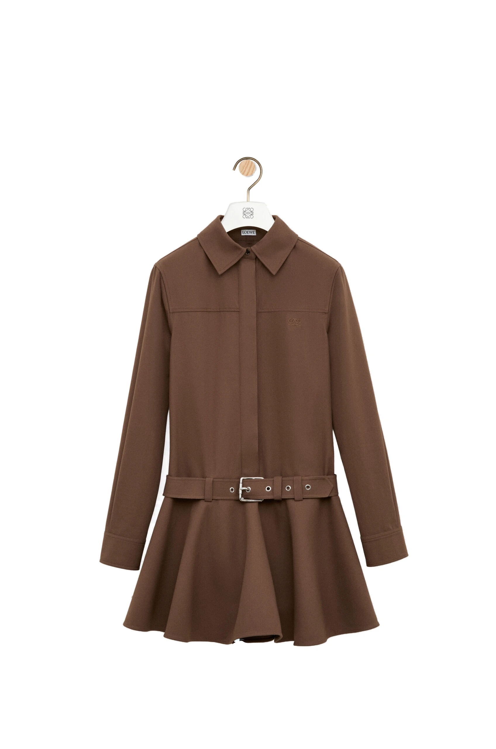 Loewe Dress in Cotton, Brown | Dresses | Luxury Shoes Loewe Dress in Cotton, Brown | Dresses | Luxury Shoes