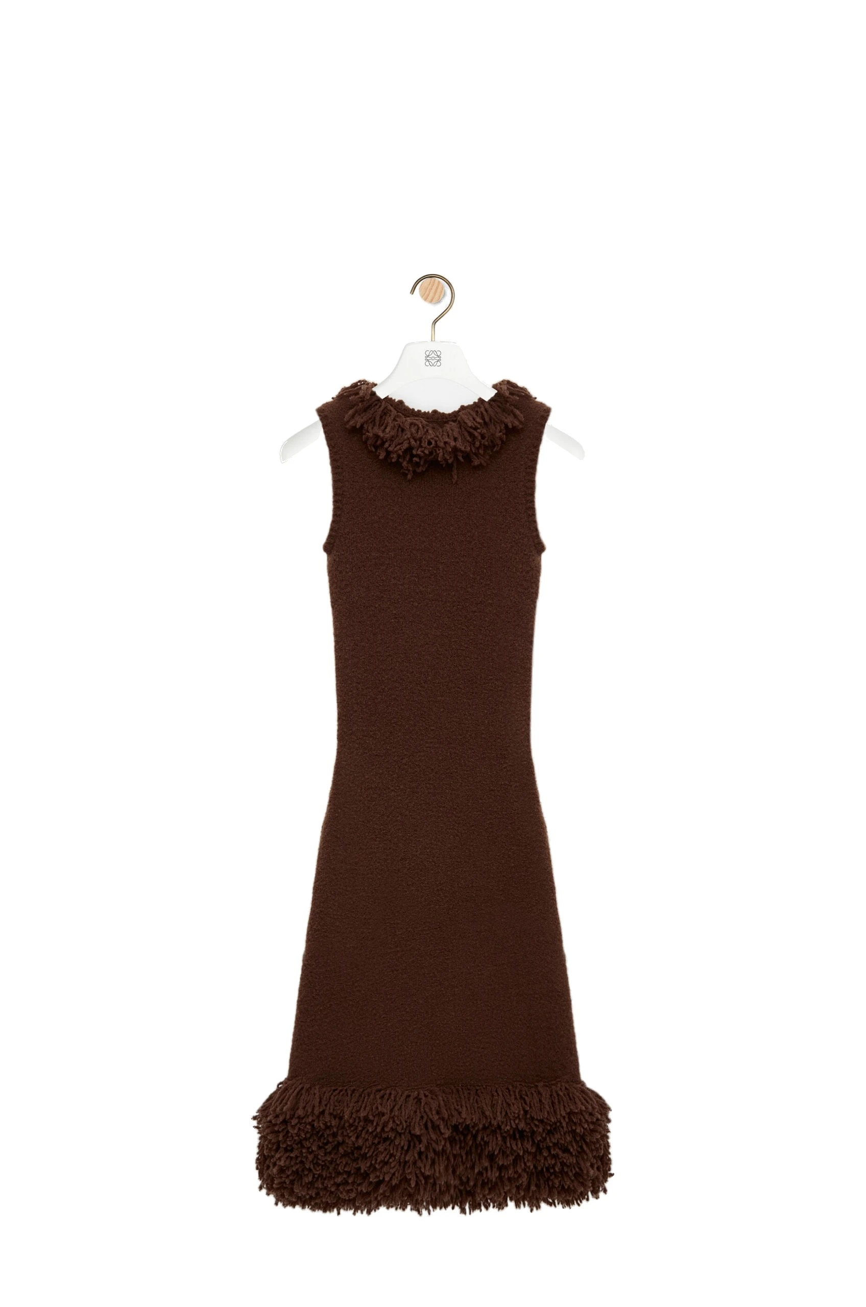 Loewe Dress in Wool Blend, Brown | Dresses | Luxury Shoes Loewe Dress in Wool Blend, Brown | Dresses | Luxury Shoes