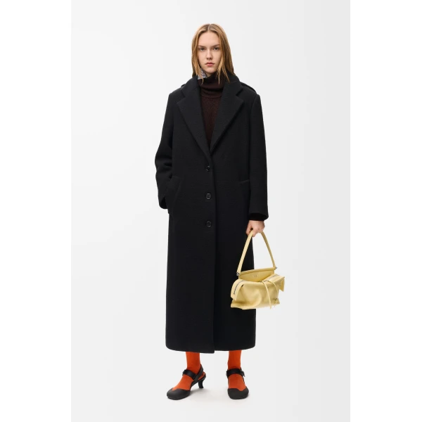 Hooded Coat in Cashmere, Black - Image 2