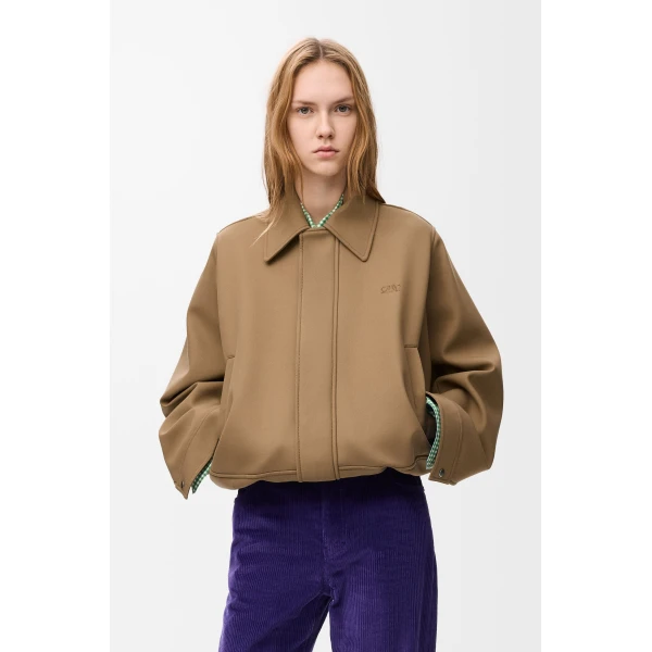 Jacket in Cotton, Beige - Image 3