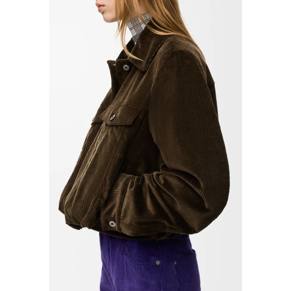 Jacket in Cotton Corduroy, Brown - Image 5