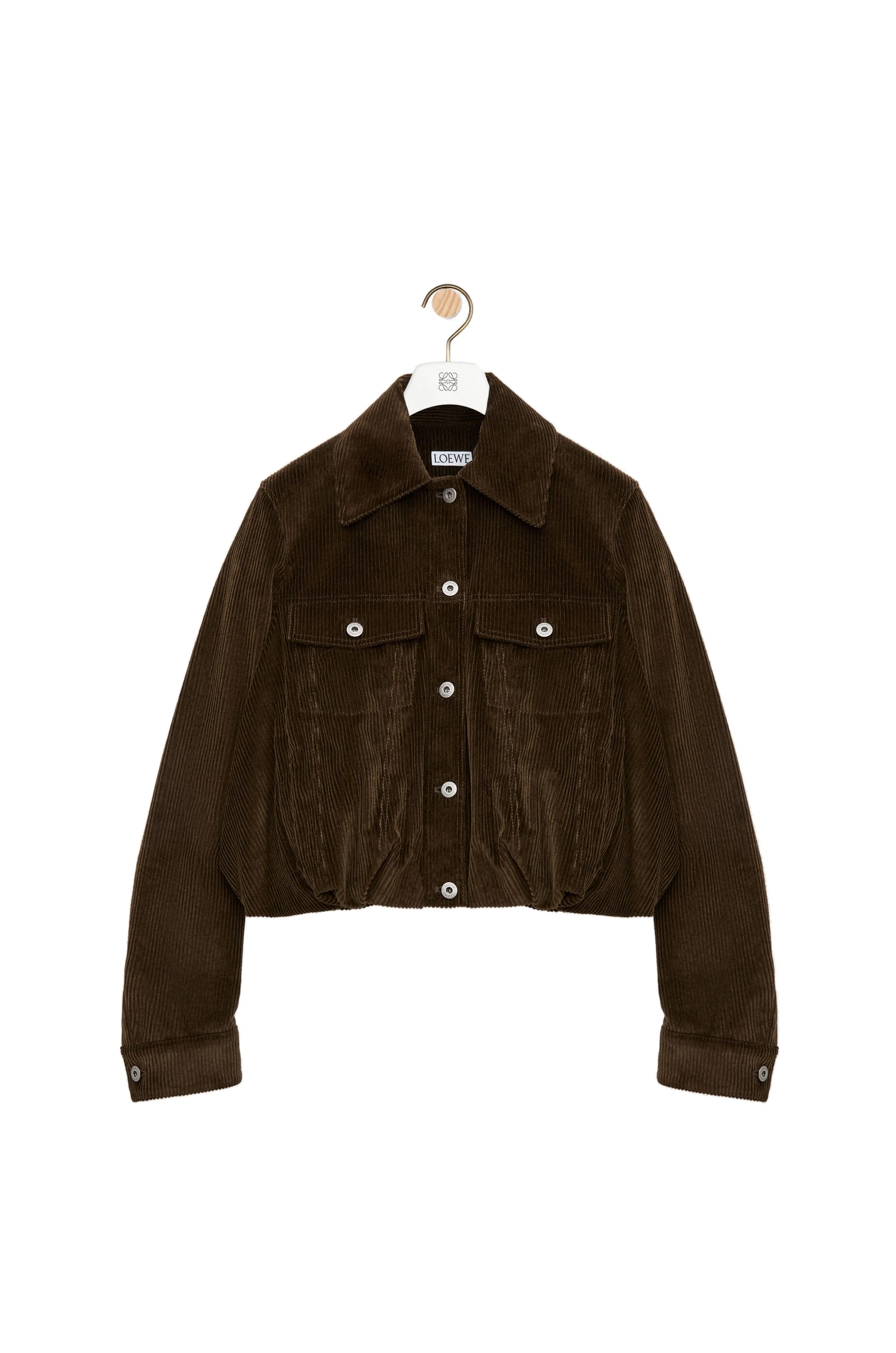 Loewe Jacket in Cotton Corduroy, Brown | Jackets | Luxury Shoes Loewe Jacket in Cotton Corduroy, Brown | Jackets | Luxury Shoes