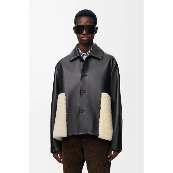 Jacket in Nappa Lambskin, Black - Image 3