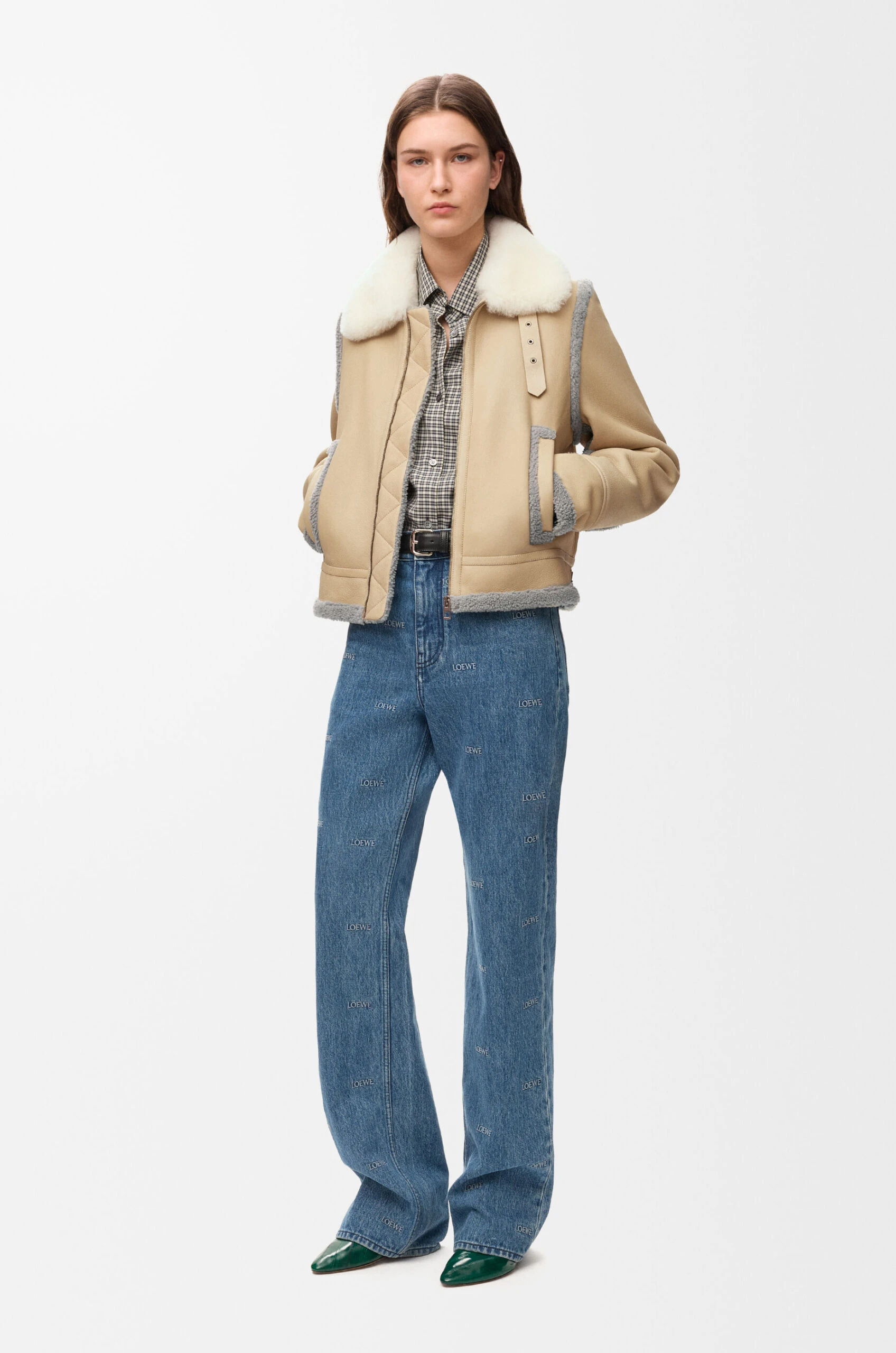 Loewe Jacket in Shearling, Beige | Jackets | Luxury Shoes Loewe Jacket in Shearling, Beige | Jackets | Luxury Shoes