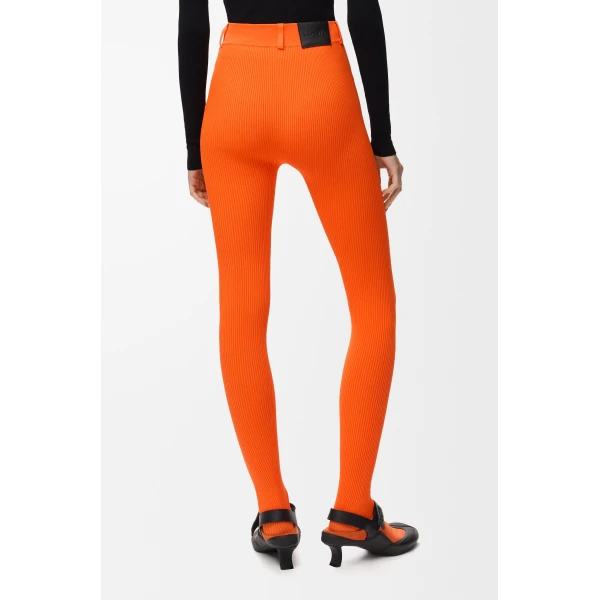 Leggings in Viscose Blend, Light Orange - Image 4