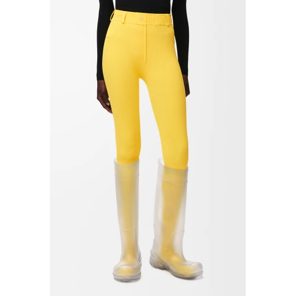 Leggings in Viscose Blend, Yellow - Image 3