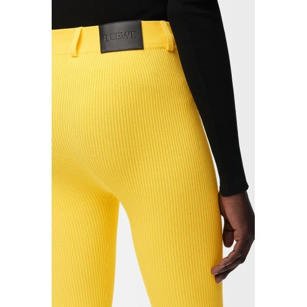 Leggings in Viscose Blend, Yellow - Image 5