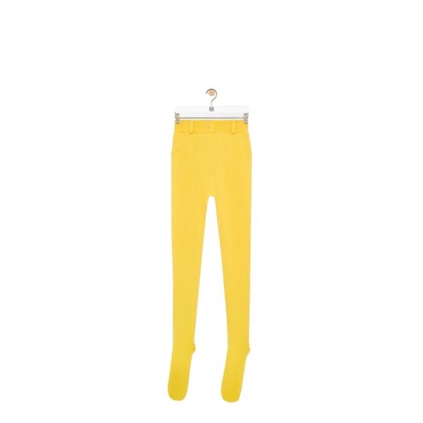 Leggings in Viscose Blend, Yellow