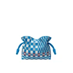 Loewe Medium Flamenco Clutch in Mosaic Intarsio, Blue and Multicolour | Bags | Luxury Shoes 