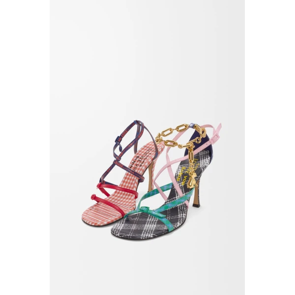 New Comic Sandal in Printed Nappa Lambskin, Multicolour - Image 3