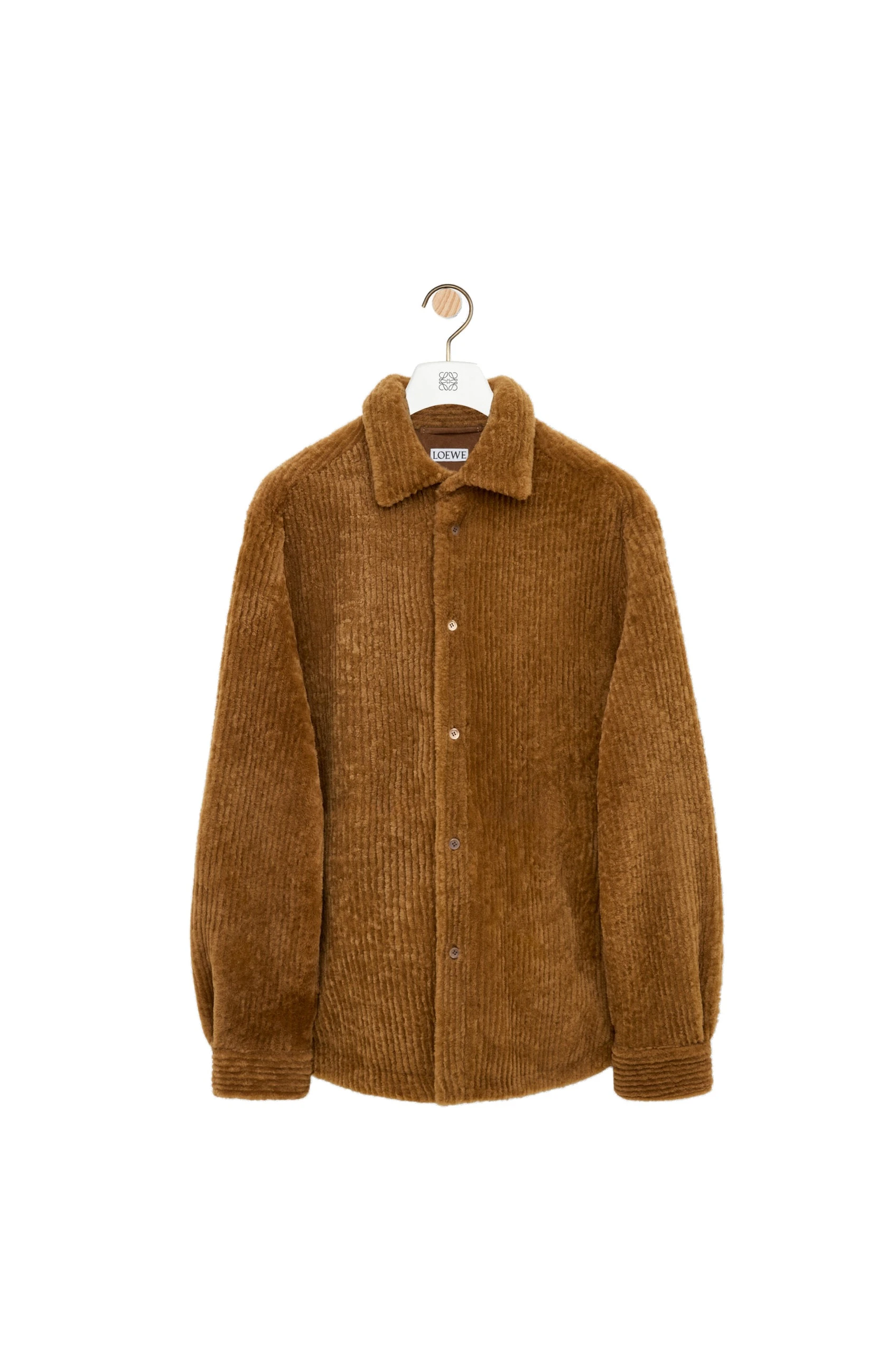 Loewe Overshirt in Shearling Corduroy, Camel | Jackets | Luxury Shoes Loewe Overshirt in Shearling Corduroy, Camel | Jackets | Luxury Shoes