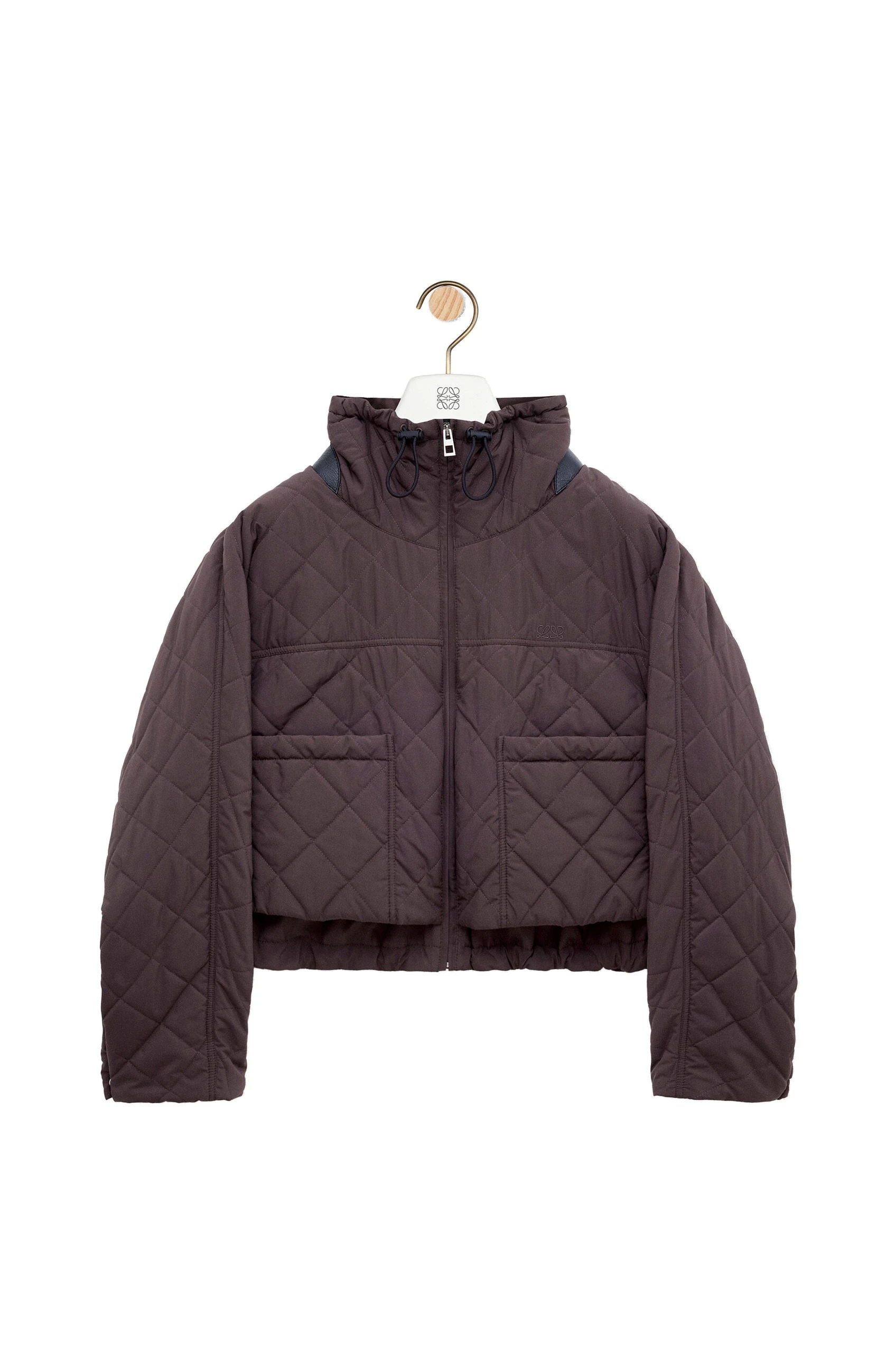 Loewe Padded Jacket in Technical Shell, Brown | Jackets | Luxury Shoes Loewe Padded Jacket in Technical Shell, Brown | Jackets | Luxury Shoes