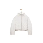 Loewe Padded Jacket in Technical Shell, Ecru | Jackets | Luxury Shoes 