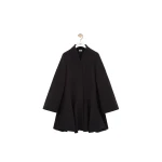 Loewe Peplum Short Coat in Wool and Cashmere, Black | Coats | Luxury Shoes 