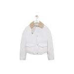 Loewe Puffer Jacket in Technical Cotton, Ivory | Jackets | Luxury Shoes 