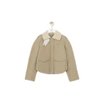 Loewe Puffer Jacket in Technical Cotton, Light Sage | Jackets | Luxury Shoes 