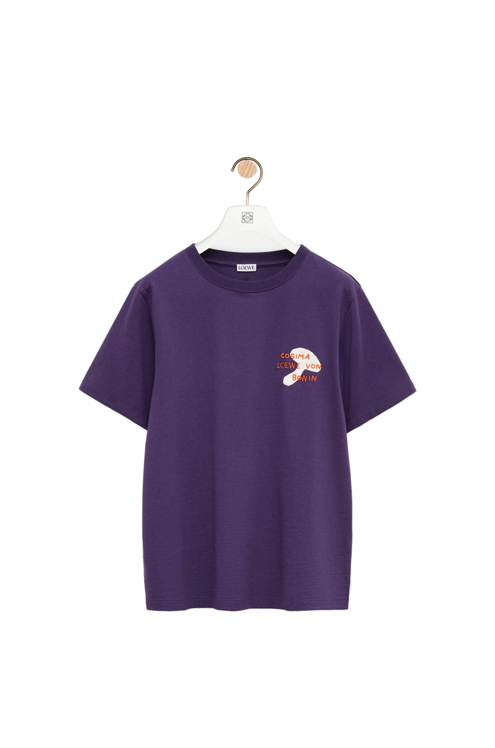 Loewe Regular Fit T-Shirt in Cotton, Purple | Tops | Luxury Shoes Loewe Regular Fit T-Shirt in Cotton, Purple | Tops | Luxury Shoes
