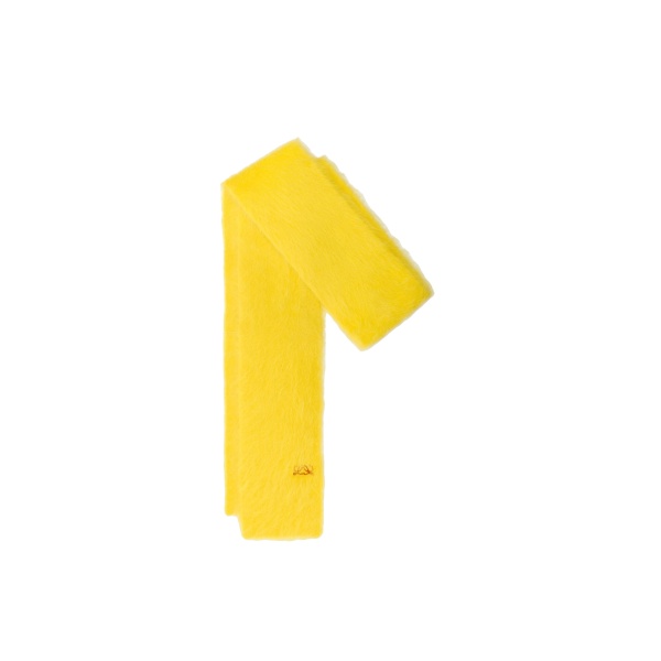 Loewe Scarf in Alpaca Blend, Yellow | Accessories | Luxury Shoes 