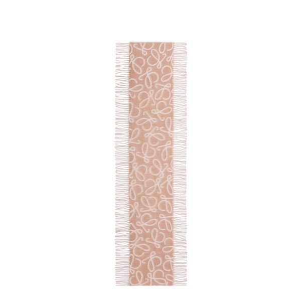 Loewe Scarf in Alpaca and Wool, Beige and White | Accessories | Luxury Shoes 