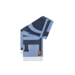 Loewe Scarf in Cashmere, Blue and Dark Blue | Accessories | Luxury Shoes 